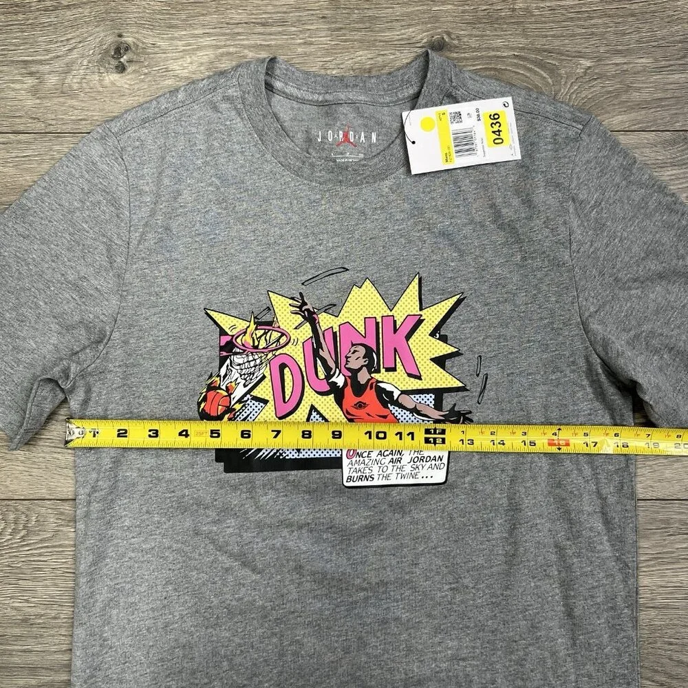 Jordan T Shirt Size Small Mens Grey Brand Dunk Graphic